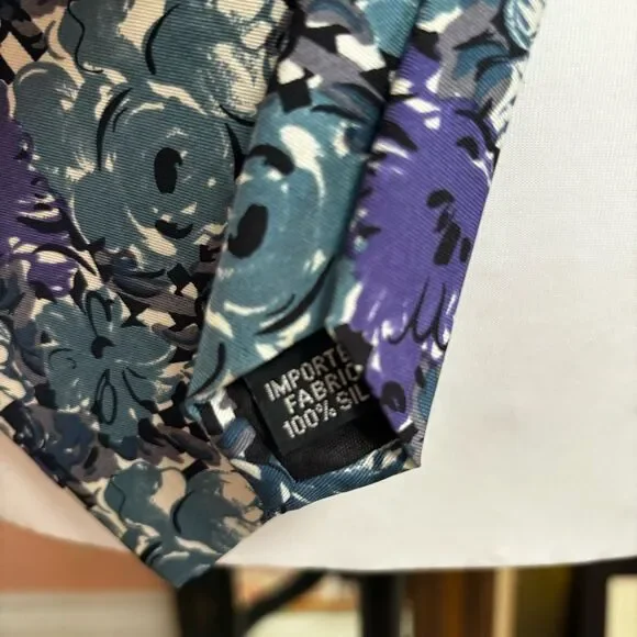 Set of 3 Vintage Ties | Blair, Damon, Oscar de la Renta | Silk | Floral & Ornate - Picture 11 of 11